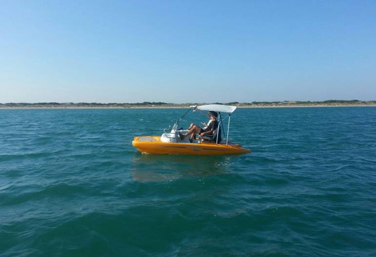 Il pedalò a Lesina